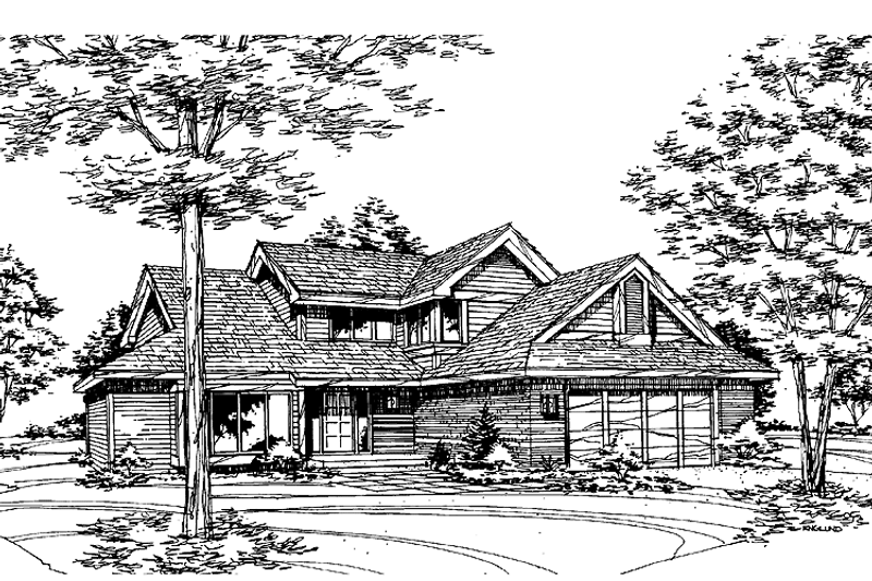 Architectural House Design - Craftsman Exterior - Front Elevation Plan #320-852