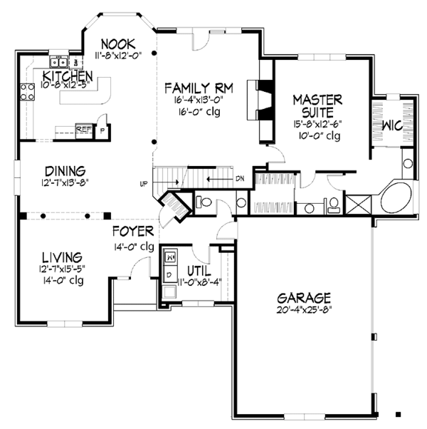 Dream House Plan - Traditional Floor Plan - Main Floor Plan #320-922
