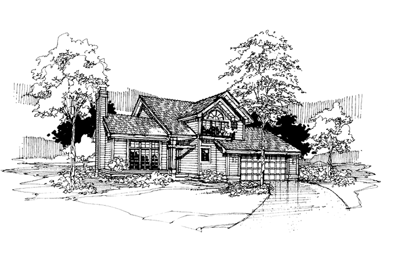 House Blueprint - Contemporary Exterior - Front Elevation Plan #320-682