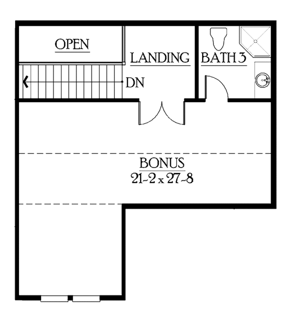 Dream House Plan - Craftsman Floor Plan - Upper Floor Plan #132-280