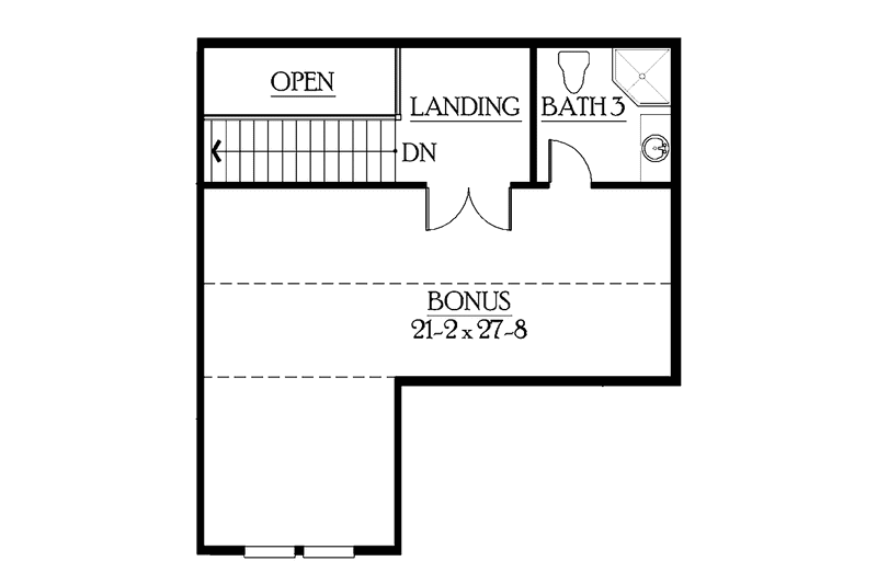 Home Plan - Floor Plan - Upper Floor for Craftsman House Plan #132-280 - 3 bed, 3.5 bath