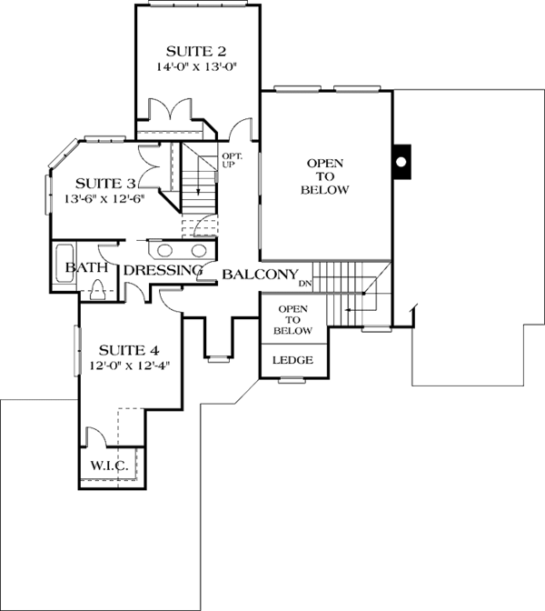 Architectural House Design - European Floor Plan - Upper Floor Plan #453-115