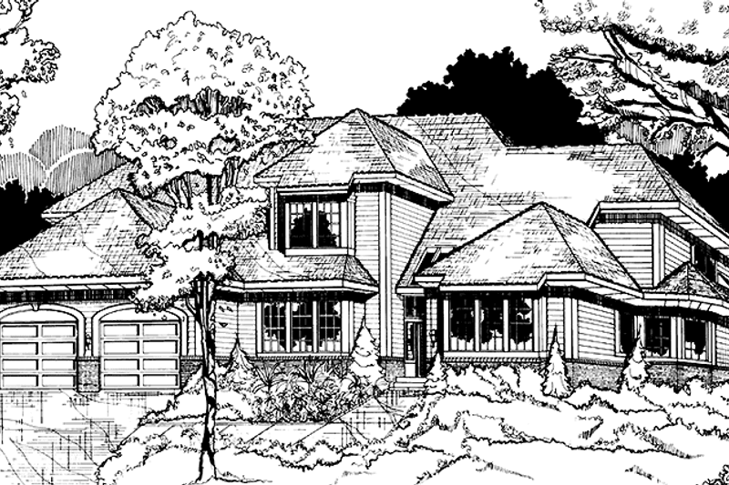 Dream House Plan - European Exterior - Front Elevation Plan #953-68