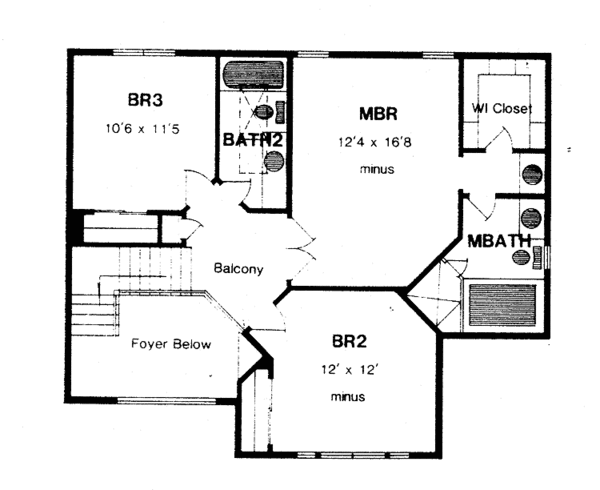 House Plan Design - Traditional Floor Plan - Upper Floor Plan #316-214