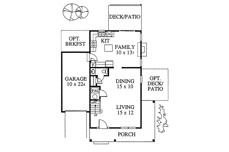Architectural House Design - Floor Plan - Main Floor for Country House Plan #1053-16 - 3 bed, 2.5 bath