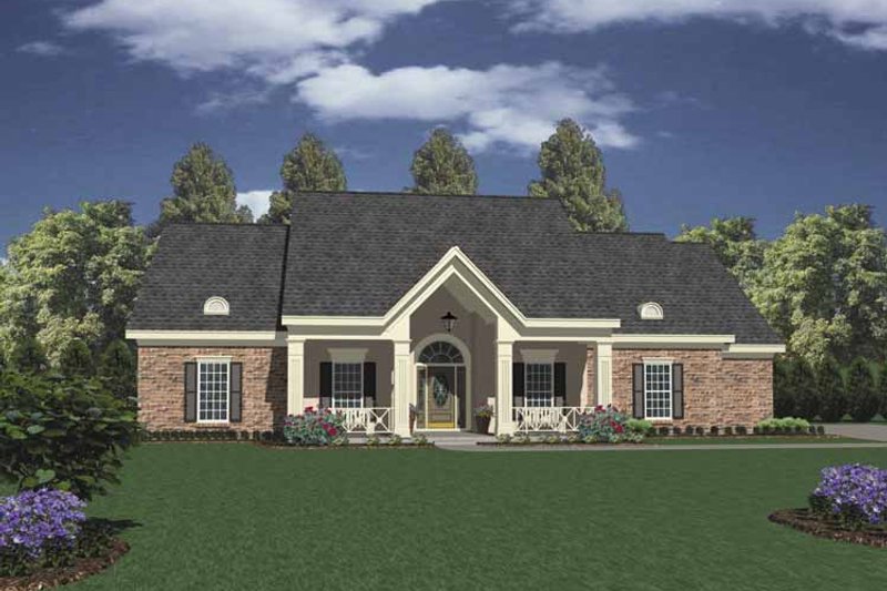 Dream House Plan - Classical Exterior - Front Elevation Plan #36-538