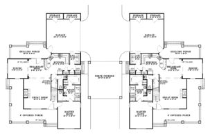 Floor Plan - Main Floor for Country House Plan #17-2830 - 10 bed, 6 bath