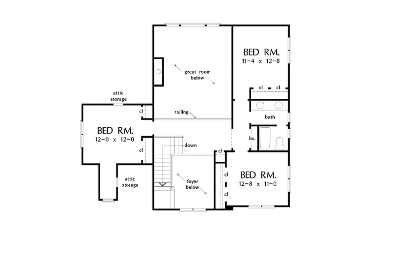 Home Plan - Floor Plan - Upper Floor for Country House Plan #929-502 - 4 bed, 2.5 bath