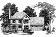 Country Style House Plan - 3 Beds 2.5 Baths 1531 Sq/Ft Plan #927-748 