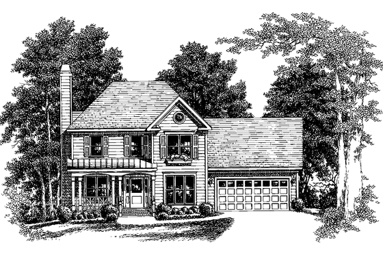 Exterior - Front Elevation 3 for Country House Plan #927-748 - 3 bed, 2.5 bath