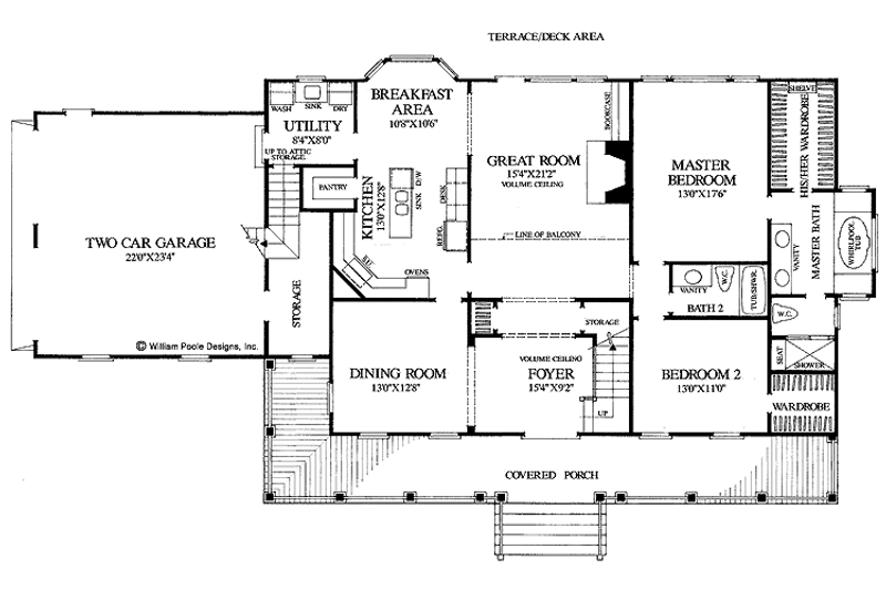House Design - Floor Plan - Main Floor for Country House Plan #137-320 - 4 bed, 3 bath