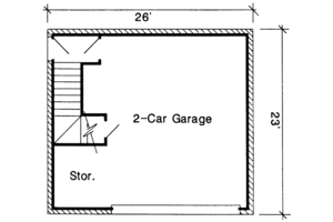 Floor Plan - Main Floor House Plan #410-3574 - 1 bed, 1 bath