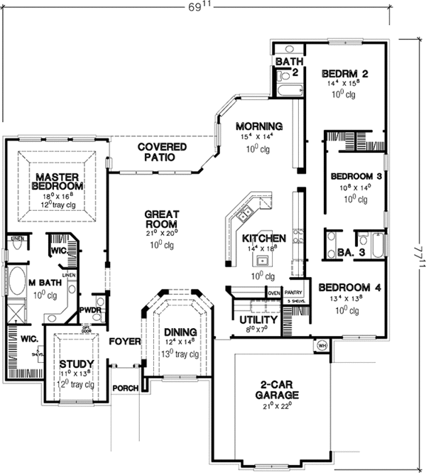 House Design - European Floor Plan - Main Floor Plan #472-333
