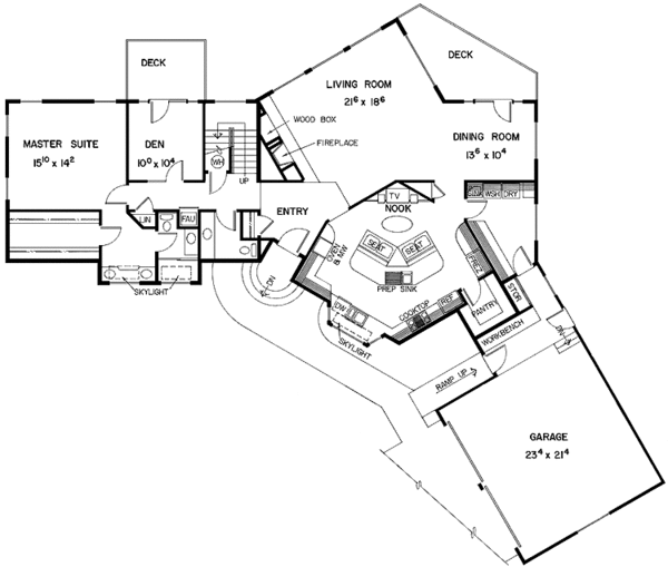 Dream House Plan - Traditional Floor Plan - Main Floor Plan #60-972