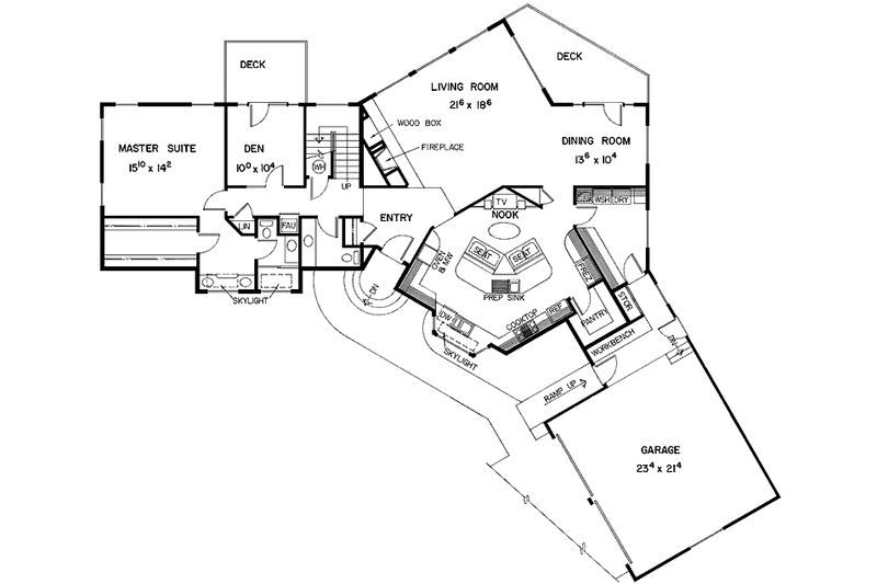 Dream House Plan - Floor Plan - Main Floor for Traditional House Plan #60-972 - 3 bed, 2.5 bath