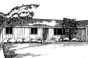Ranch Exterior - Front Elevation Plan #60-885