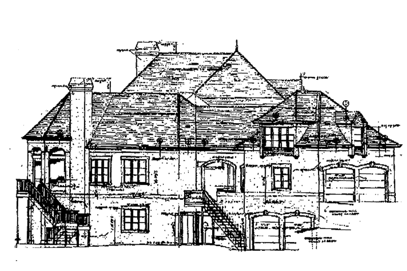 Dream House Plan - Exterior - Other Elevation for European House Plan #453-318 - 4 bed, 5.5 bath