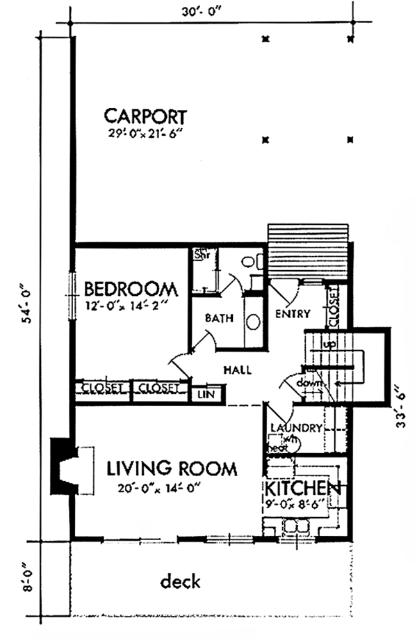 House Design - Prairie Floor Plan - Main Floor Plan #320-1200