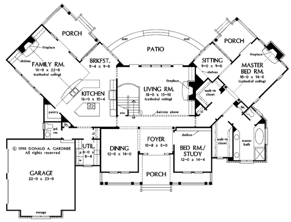 Dream House Plan - Country Floor Plan - Main Floor Plan #929-755