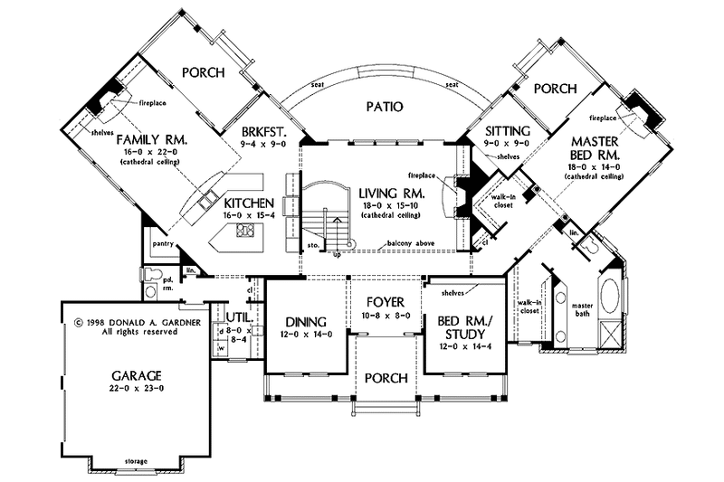 Home Plan - Floor Plan - Main Floor for Country House Plan #929-755 - 3 bed, 3.5 bath