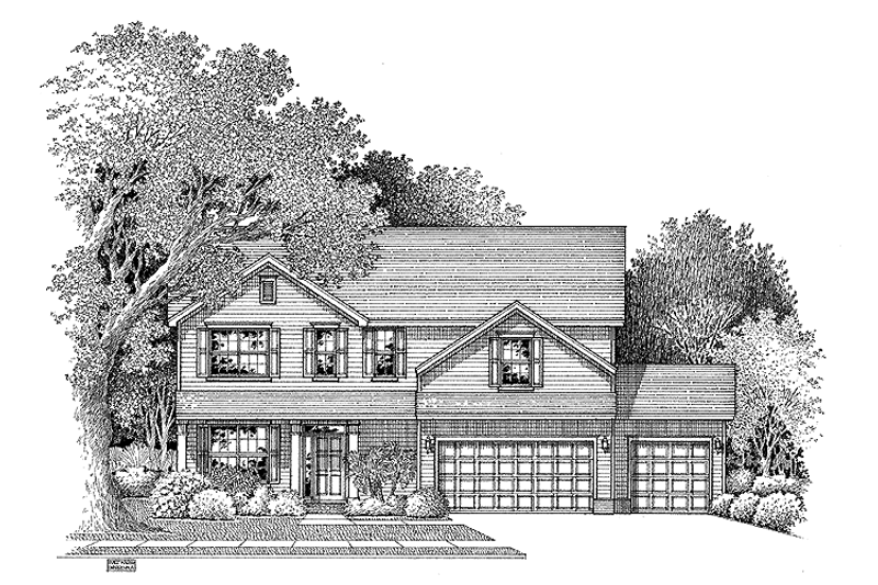 House Plan Design - Country Exterior - Front Elevation Plan #999-90