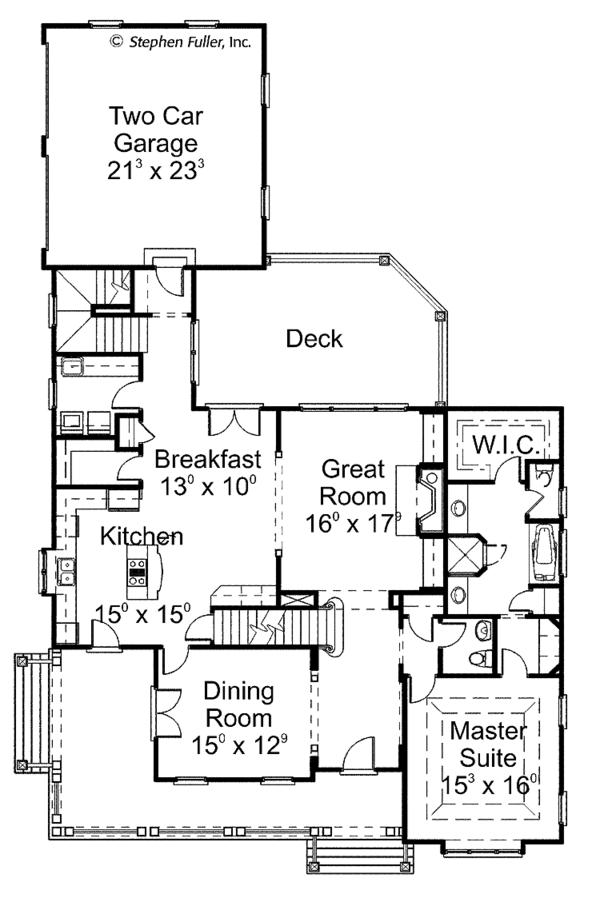 House Design - Colonial Floor Plan - Main Floor Plan #429-278
