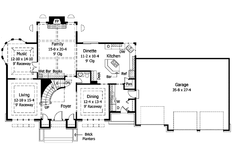 Home Plan - Floor Plan - Main Floor for Traditional House Plan #51-940 - 4 bed, 2.5 bath