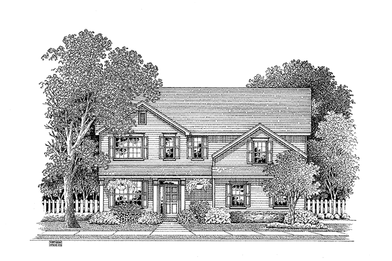 Dream House Plan - Colonial Exterior - Front Elevation Plan #999-87