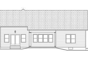 Exterior - Rear Elevation for Ranch House Plan #1010-102 - 2 bed, 2 bath