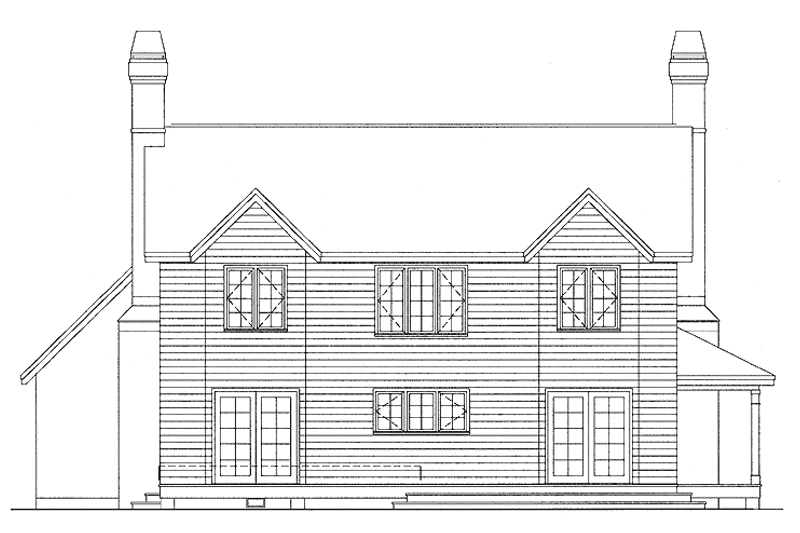 Home Plan - Exterior - Rear Elevation for Victorian House Plan #929-94 - 4 bed, 2.5 bath