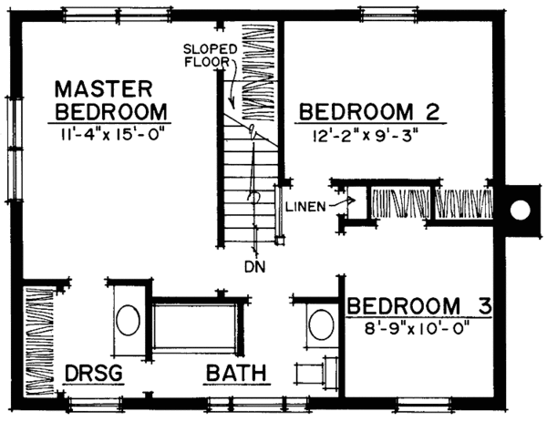 House Plan Design - Victorian Floor Plan - Upper Floor Plan #1016-53