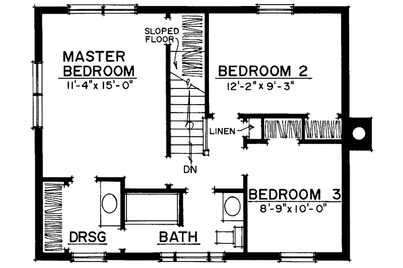 Dream House Plan - Floor Plan - Upper Floor for Victorian House Plan #1016-53 - 3 bed, 2.5 bath