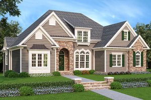 Country Exterior - Front Elevation Plan #927-547