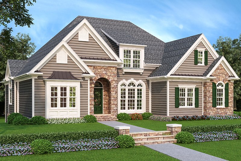 Architectural House Design - Country Exterior - Front Elevation Plan #927-547