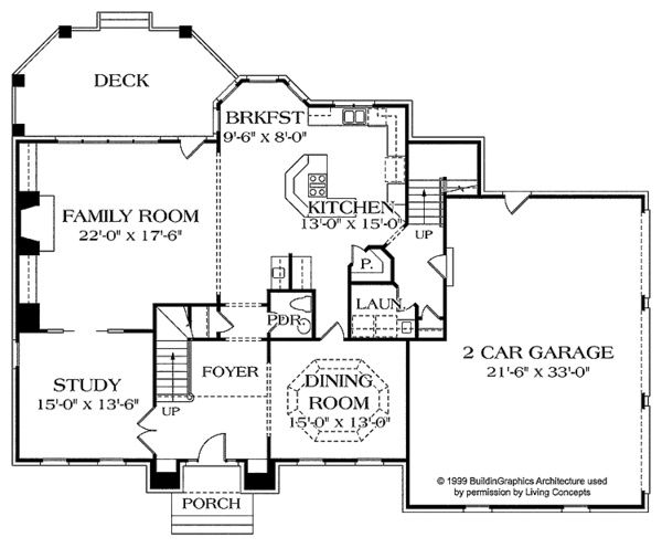 House Design - Colonial Floor Plan - Main Floor Plan #453-360