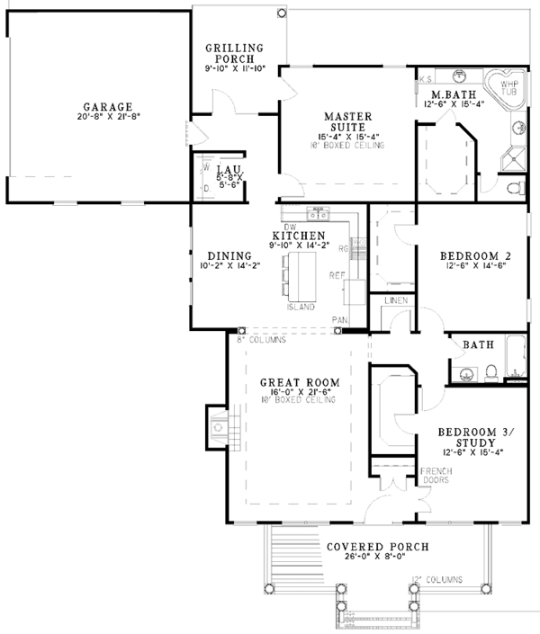 House Plan Design - Classical Floor Plan - Main Floor Plan #17-2992
