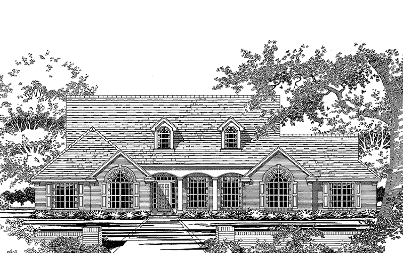 Architectural House Design - Country Exterior - Front Elevation Plan #472-147