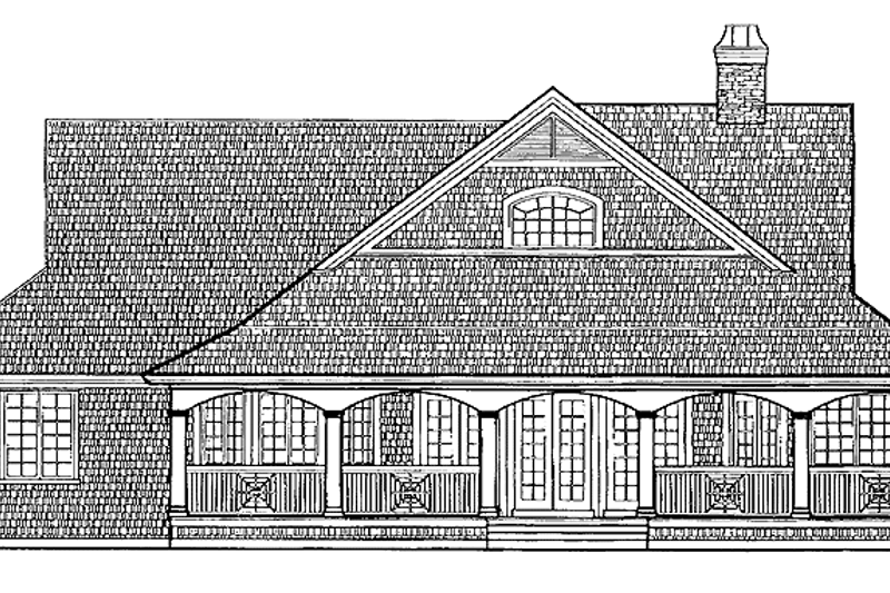 Home Plan - Exterior - Rear Elevation for Country House Plan #930-231 - 3 bed, 2.5 bath