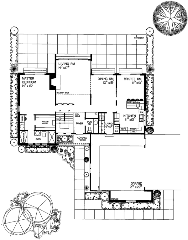 Home Plan - Tudor Floor Plan - Main Floor Plan #72-800