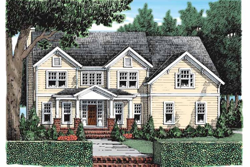 Architectural House Design - Craftsman Exterior - Front Elevation Plan #927-932