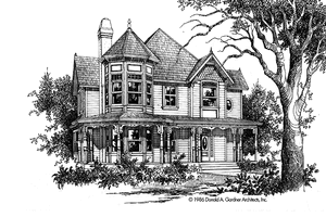 Exterior - Front Elevation 3 for Victorian House Plan #929-306 - 3 bed, 2.5 bath