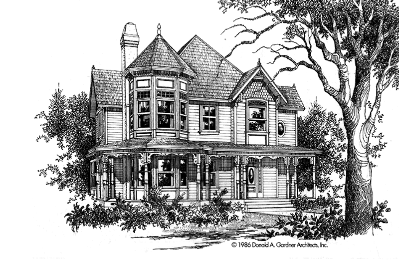 Victorian Style House Plan - 3 Beds 2.5 Baths 2350 Sq/Ft Plan #929-306 ...