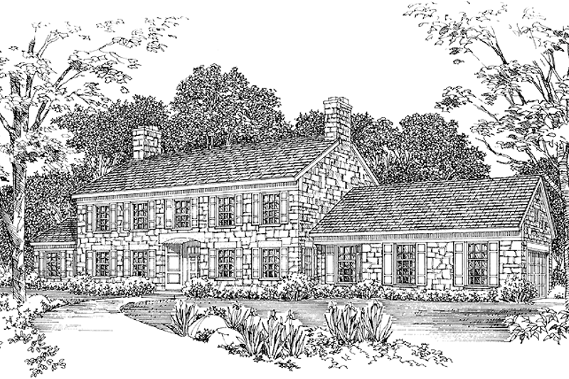 Dream House Plan - Classical Exterior - Front Elevation Plan #72-806