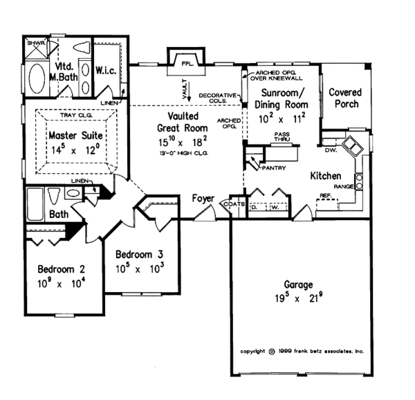 House Plan Design - Ranch Floor Plan - Main Floor Plan #927-733