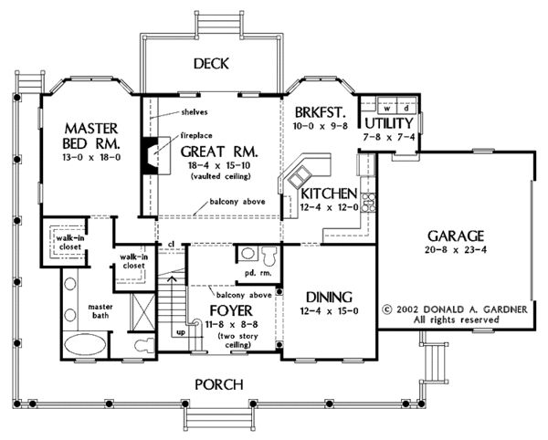 Architectural House Design - Classical Floor Plan - Main Floor Plan #929-686