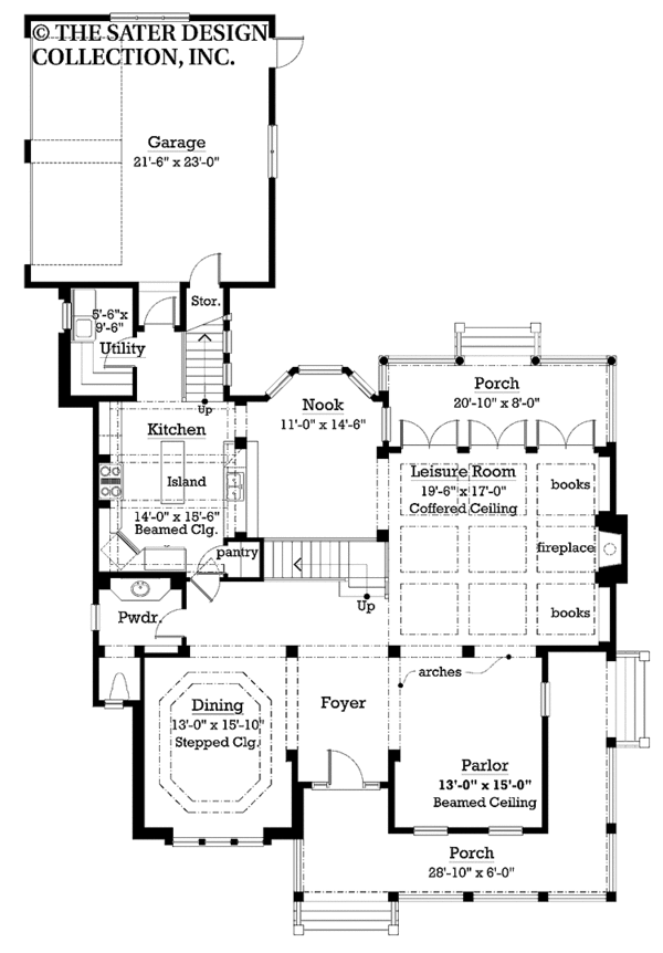 Home Plan - Country Floor Plan - Main Floor Plan #930-199