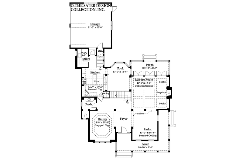 Home Plan - Floor Plan - Main Floor for Country House Plan #930-199 - 3 bed, 3.5 bath