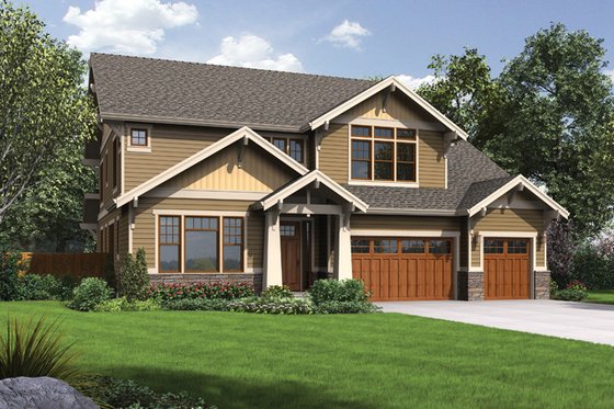 Exterior - Front Elevation 3 for Craftsman House Plan #48-905 - 4 bed, 5.5 bath