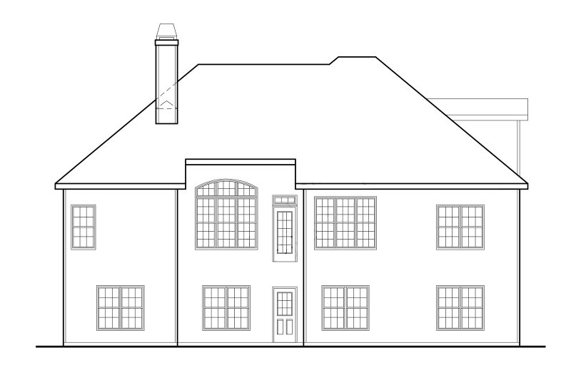 House Blueprint - Exterior - Rear Elevation 1 for Craftsman House Plan #927-566 - 3 bed, 2.5 bath
