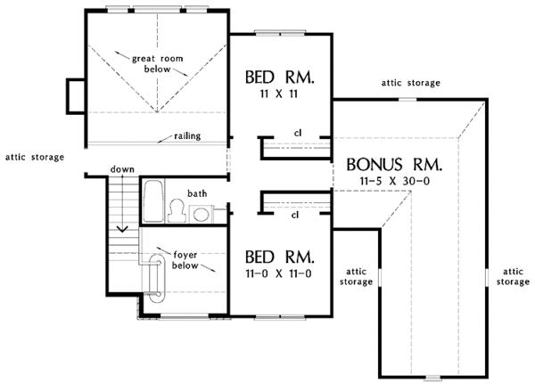 Dream House Plan - European Floor Plan - Upper Floor Plan #929-816